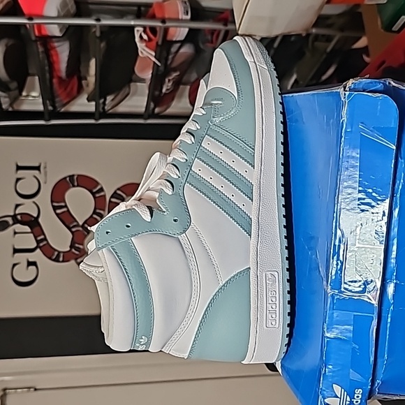 New Adidas Originals Top Ten High Top (Light Blue/White) in men's size 13 - Picture 4 of 7